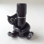 黒猫の印鑑立て