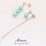 【SALE！】ピアス（イヤリング）大人ターコイズブルー