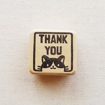 ゴム版はんこ《THANK YOU ハチワレ》