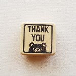 ゴム版はんこ《THANK YOU クマ》