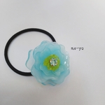 お花のヘアゴム  ＊＊夏、シンデレラカラーのポピー＊＊