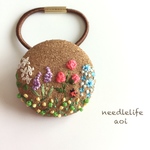 My Garden〜刺繍ヘアゴム