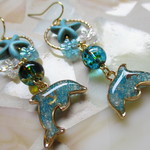 ◇1706　⚓マリンブルー　イルカとヒトデのピアス・イヤリング🐬🎶