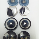 18&20ｍｍ◇8個入◇　ダークブルー　親子ペア春夏ボタン