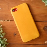 イタリアンレザーブッテーロ 1枚革 iPhone7カバー（黄）