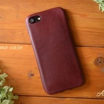 イタリアンレザーブッテーロ 1枚革 iPhone7カバー（ワイン）