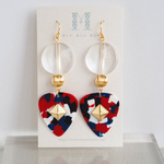 studs☆ギターピックピアス～red～