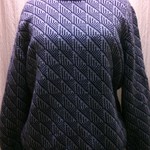 【処分特価】ブルー系模様編みセーター