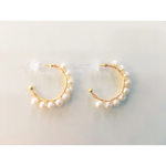華奢♡パールフープピアス