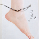 緑の華奢なミニビーズのアンクレット