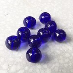 ガラスラウンドビーズ ディープブルー 12mm 15こ