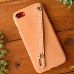 syk38様オーダー ブッテーロ iPhone7plus 1枚革スマホカバー ベルト付き（星）
