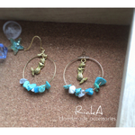 人魚フープピアス(ターコイズ)