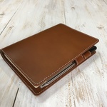 名入れ無料　ヌメ牛革 「ほぼ日手帳」カバー　バタフライストッパー　