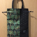 再販 リバティ 巾着バッグ  旅行ポーチ、スリッパ入れ