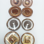 20&23ｍｍ◇8個入◇　ブラウン　親子ペア春夏ボタン＃２
