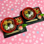 ミニチュア🍑ぶっかけおろし蕎麦（きつね）