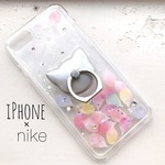 yuchi〇〇様♥専用 *春待ち~花猫* カラフル花びら 押し花風 スマホケース スマホリング iPhoneケース iPhone7 iPhone7plus