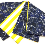 ○USAコットン星柄半幅帯新品長尺リバ