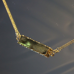 ラブラドライト スクエアネックレス 14kgf