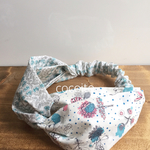 liberty メモリーズオブレイン(ミナペルホネン)×スリーピングローズ(アイスブルー)ヘアバンド