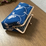 がま口ポーチ＊ミナペルホネン＊mela blue