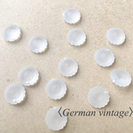  〈German vintage〉 フロストクリア  アクリル スカラップラウンド ビーズ(8個)