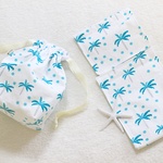 【palmtree様オーダー】palmtree forestgreen トイレットペーパーホルダーカバー・巾着【送料無料】