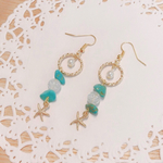夏ピアス  ヒトデ さざれ石