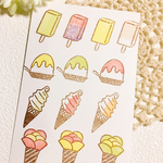 「ババヘラアイス」 きせかえ消しゴムはんこ