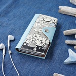 iPhoneSE、iPhone5＆iPhone5ｓ＆iPhone5SE★白くま×ペンギン☆手帳型スマホケース【モノトーン】