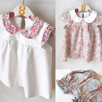 komaさま専用★libertyリバティ＊襟付きフリル袖チュニック・かぼちゃパンツ