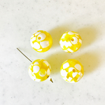 Yellow & White 20mm Beads 