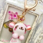 Candy Bear*チェリーピンクリボンの仔♪キーホルダーSサイズ