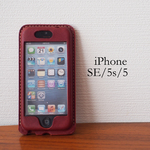 選べるステッチ　iPhone5s カバー ケース　牛革 ワイン