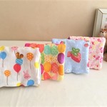 *プリンセスの小さなポッケに*８重ガーゼハンカチ4set*イチゴ・チョウチョ*再販