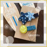 【再販】〈2個セット〉デニムスター★&スマイルくん（ベビー&キッズ）