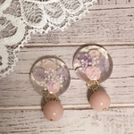 ドライフラワーサークルピアス＊イヤリング