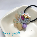9.Walnut button＊くるみボタン＊ヘアアクセサリー＊ヘアゴム＊ビジュー＊リボン