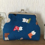 長靴に入ってる猫🐈ちゃんのがま口財布👛(大)がま口ポーチ