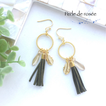 カーキタッセルピアス/イヤリング