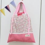 持ち手付き☆花（フラワー）柄お着替え袋♪h 