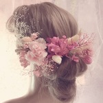 huuco様の専用ページ♡プリザーブド・ピンク♡ヘッドドレス/髪飾り♡・結婚式・パーディー