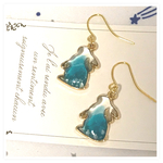 青いうさぎピアス/イヤリング