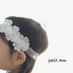 《再販》baby☆レースのお花のおしゃまなヘアバンド  2
