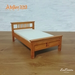 ベッド  Aタイプ 15cm  シングルサイズ  ミニチュア家具 ドールハウス 