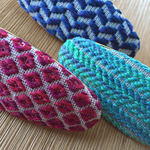 リネンで涼しげ☆   【こぎん刺し】バレッタ