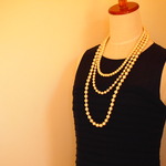 ３連 cotton pearl necklace(ｷｽｶ)