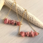 ザザレピアス(インカローズ☆ホワイトコーラル)