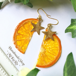 【新作】ほんもの大きなオレンジピアス